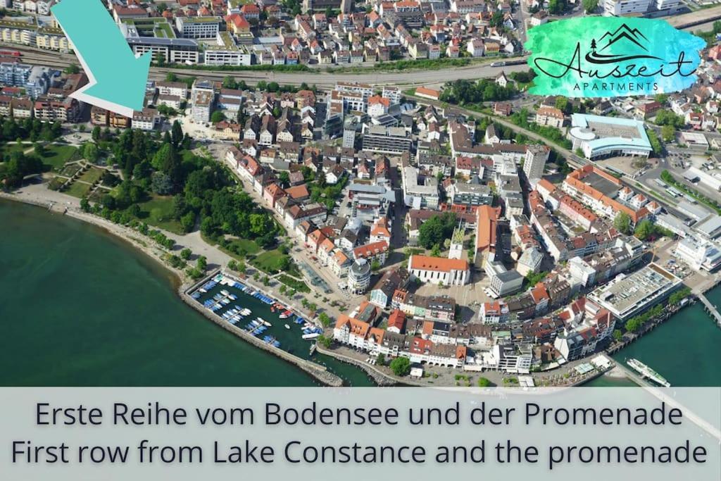 Auszeit Apartment Deluxe Am Uferpark - Nur 100 M Bis Zum Bodensee, Direkt Am Bodenseeradweg, 2 Schlafzimmer, 2 Sonnenbalkone, Schnelles Wlan, Kostenloser Tiefgaragenstellplatz, Fur Bis Zu 4 Personen Friedrichshafen Exterior foto